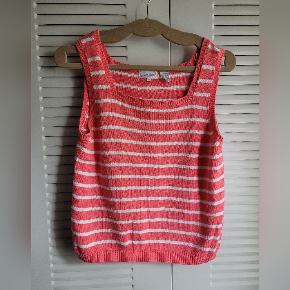 💚SALE💚 Vintage 90s Striped Sleeveless Knit Top Size Small